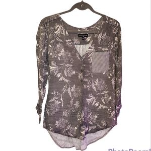 Floral/ Stripe Top - L